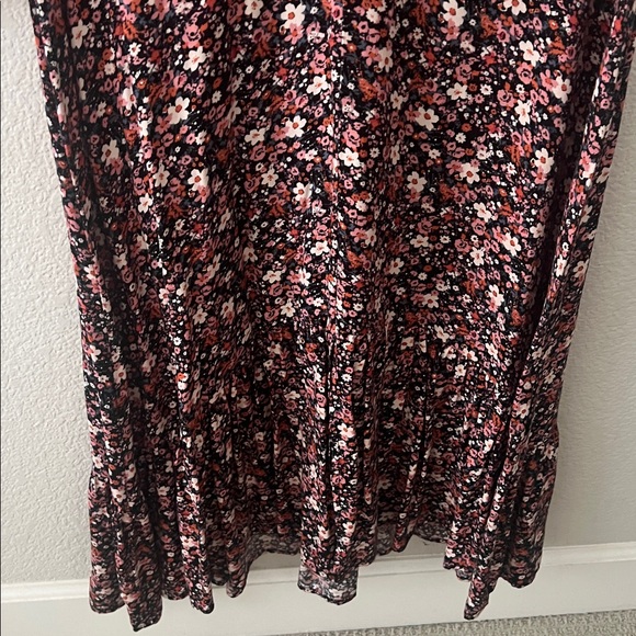 Luxology Black and Pink Floral Midi Dress - Picture 3 of 3